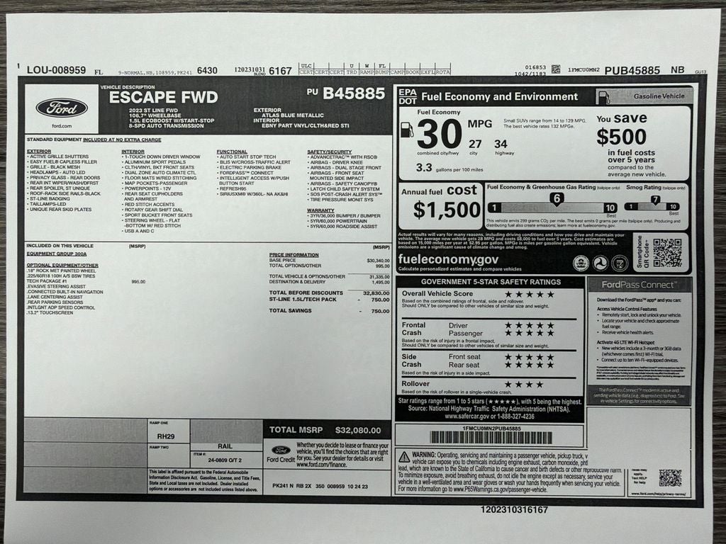2023 Ford Escape ST-Line