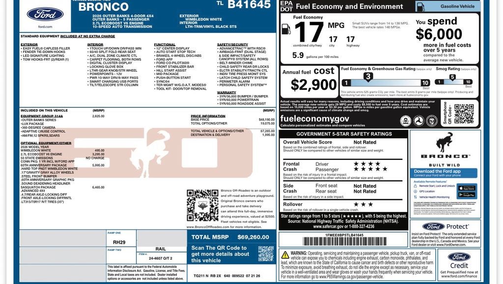 2026 Ford Bronco Outer Banks