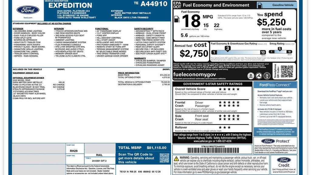 2026 Ford Expedition Platinum