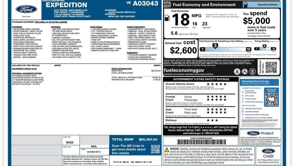 2027 Ford Expedition King Ranch