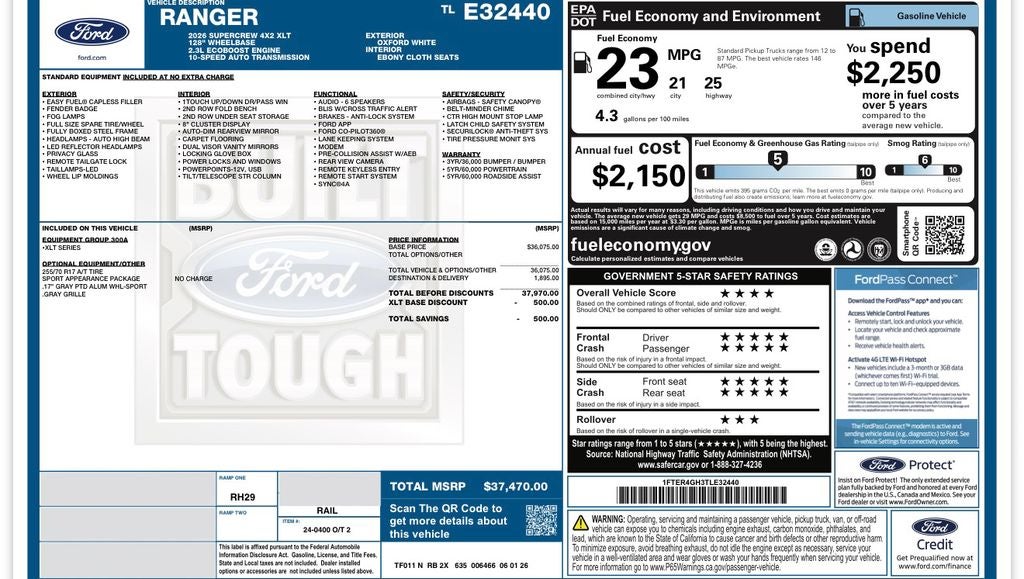 2026 Ford Ranger XLT