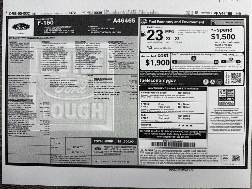 2023 Ford F-150 Platinum