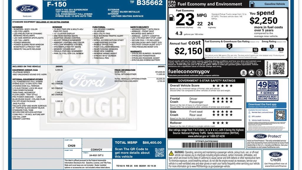 2026 Ford F-150 Platinum