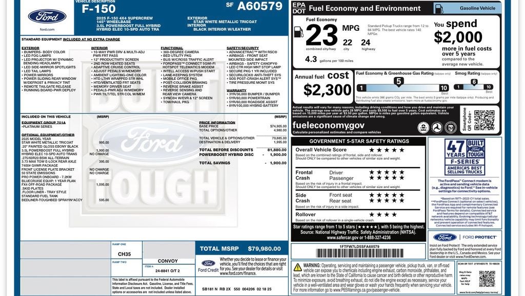 2025 Ford F-150 Platinum