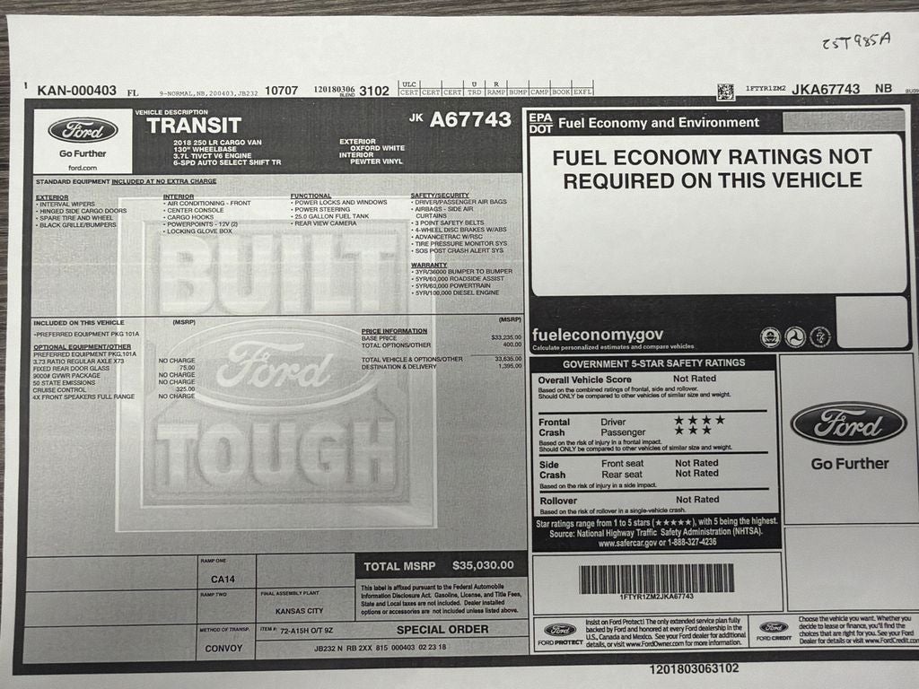 2018 Ford Transit-250 Base