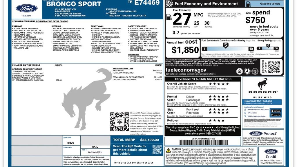2026 Ford Bronco Sport Big Bend