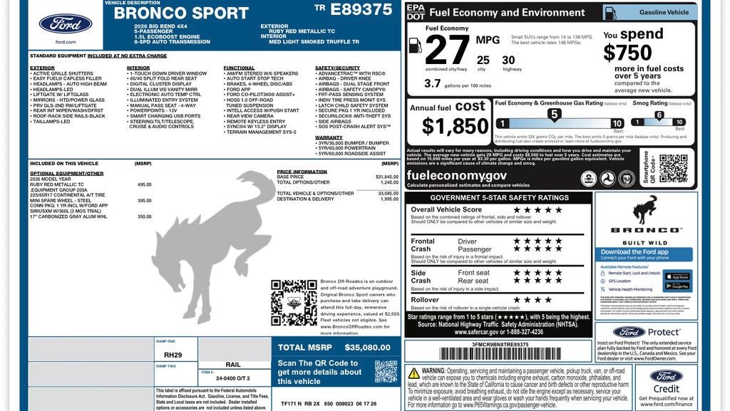 2026 Ford Bronco Sport Big Bend