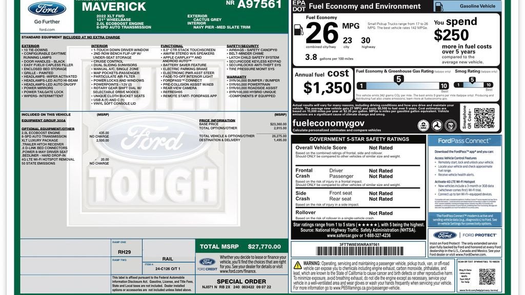 2022 Ford Maverick XLT
