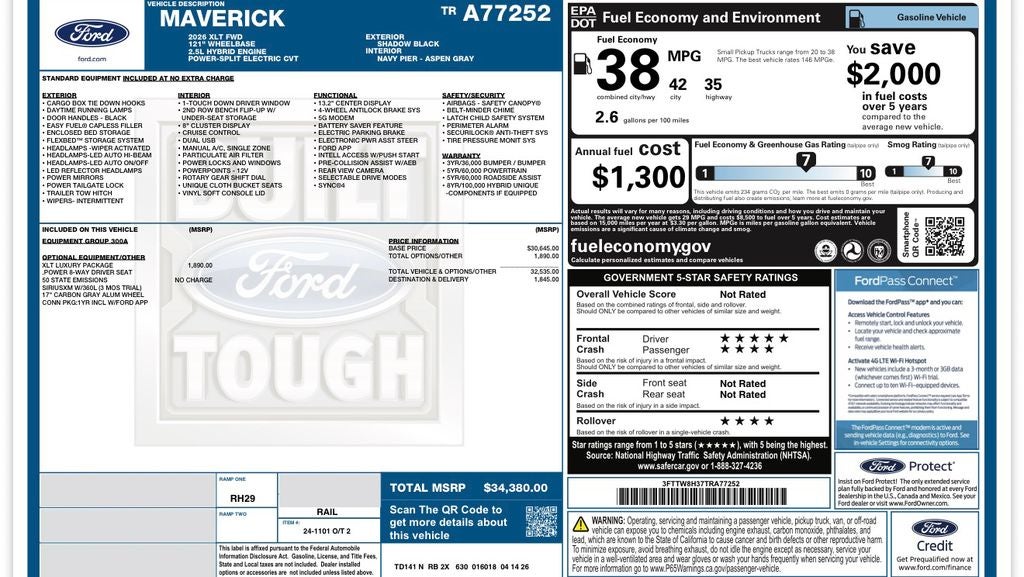 2026 Ford Maverick XLT