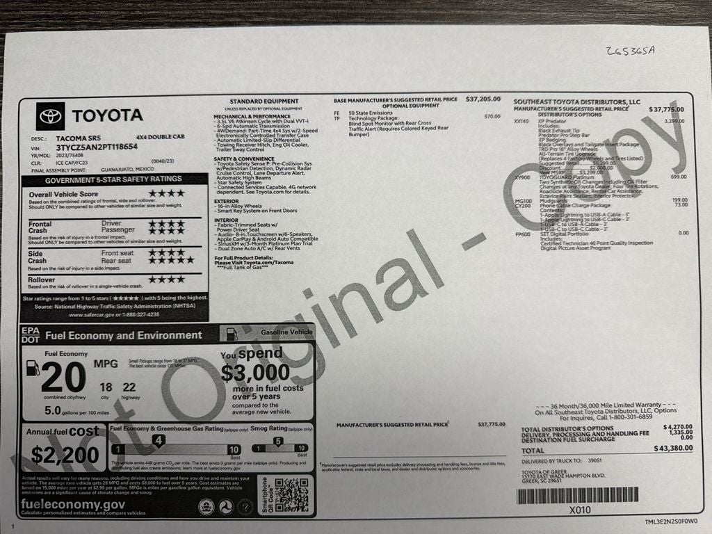 2023 Toyota Tacoma SR5 V6