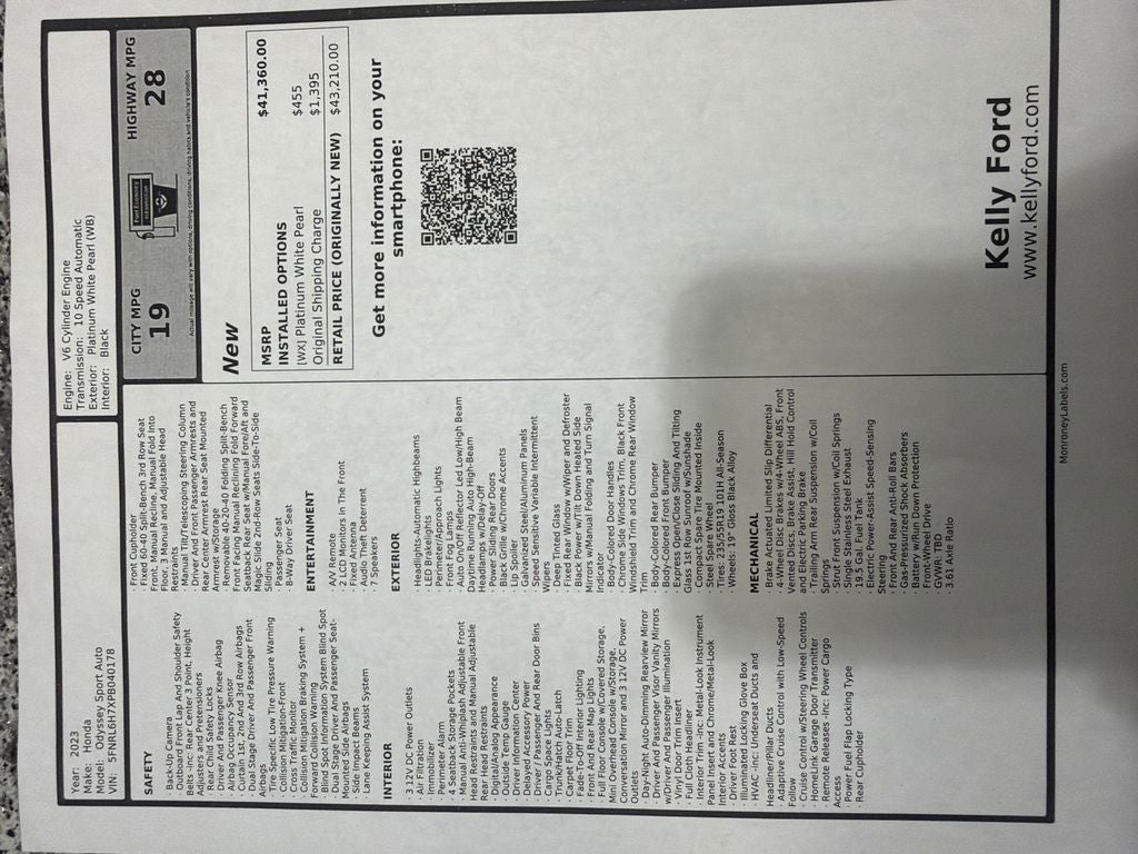 2023 Honda Odyssey Sport