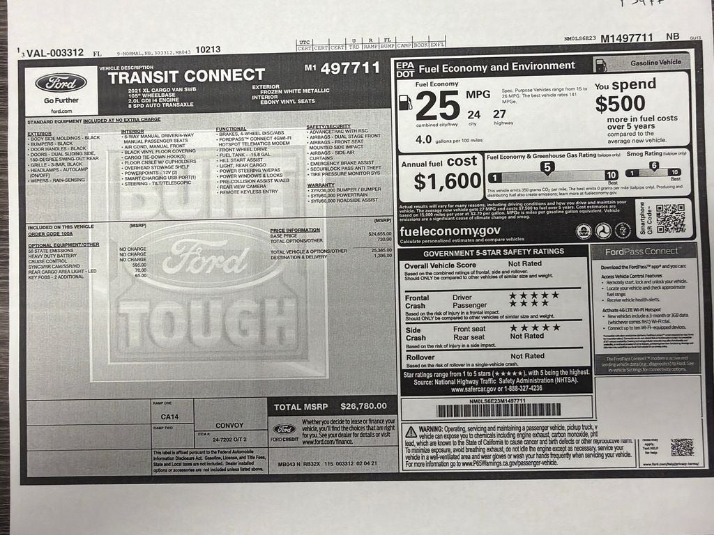 2021 Ford Transit Connect XL