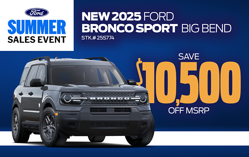 2025 Ford Bronco Sport special offer at Kelly Ford in Melbourne, FL