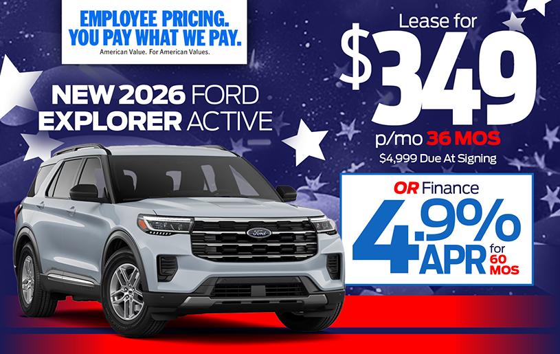 2026 Ford Explorer special offer at Kelly Ford in Melbourne, FL