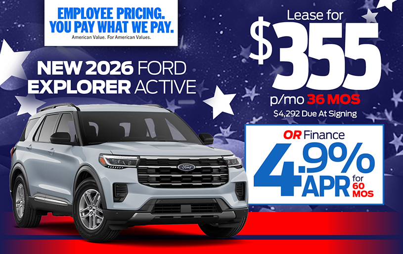 2026 Ford Explorer special offer at Kelly Ford in Melbourne, FL