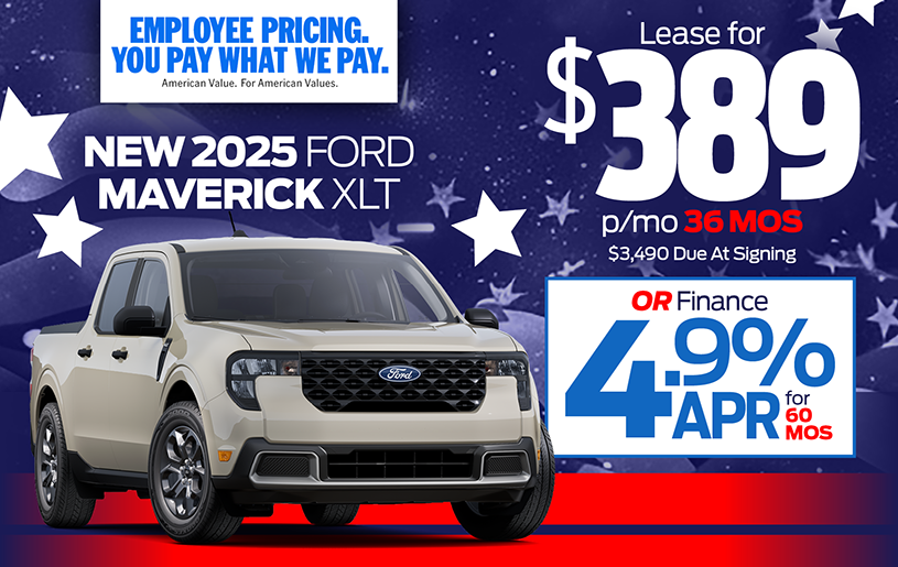 2025 Ford F-150 lease special at Kelly Ford in Melbourne, FL