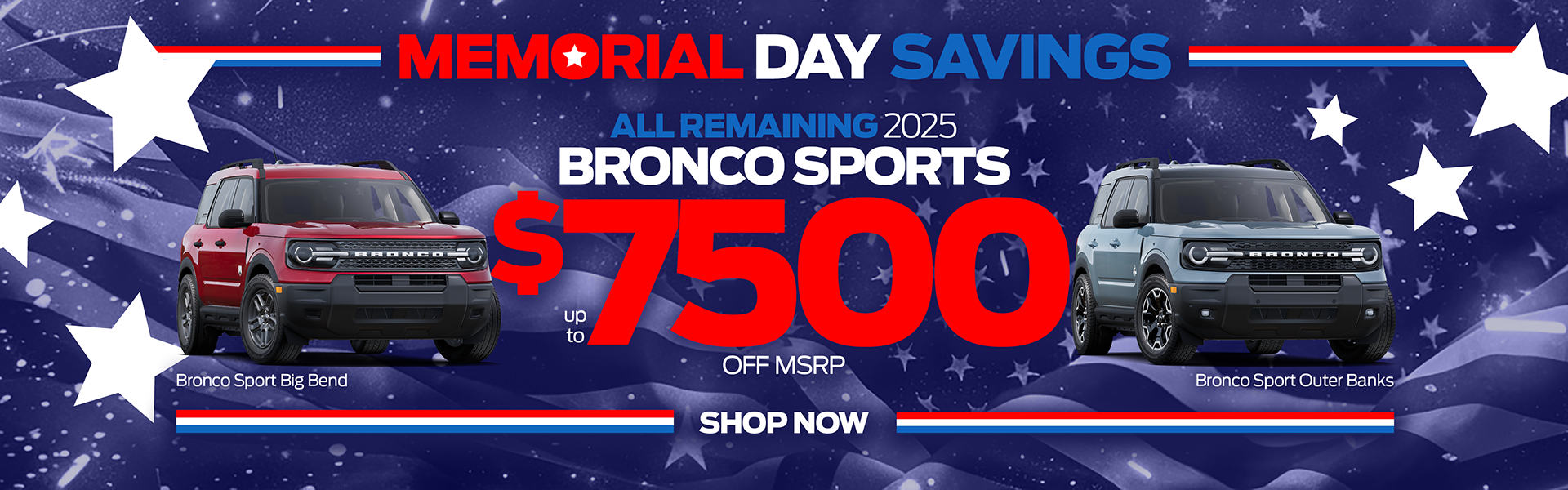 BRONCO SPORT SAVINGS