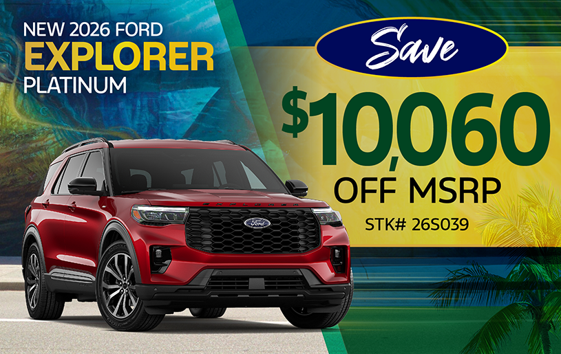2026 Ford Explorer special offer at Kelly Ford in Melbourne, FL